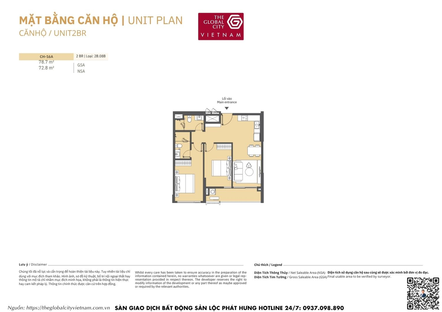Mặt bằng căn hộ MPP B2 Masteri Park Place - The Global City Quận 2
