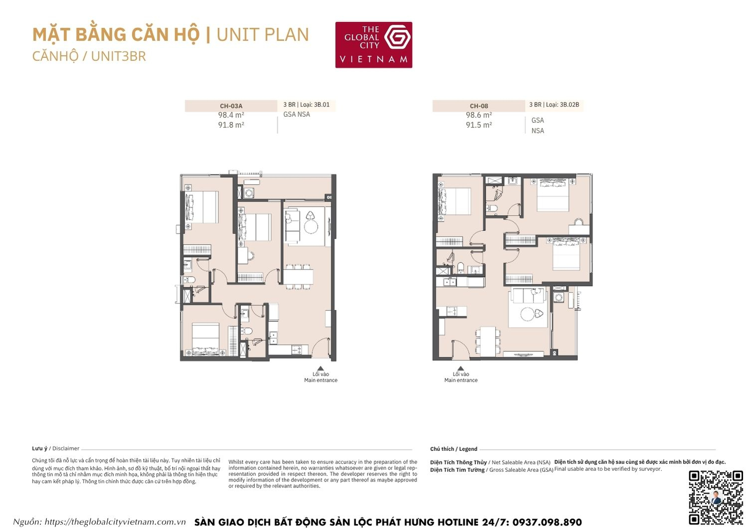 Mặt bằng căn hộ MPP B2 Masteri Park Place - The Global City Quận 2