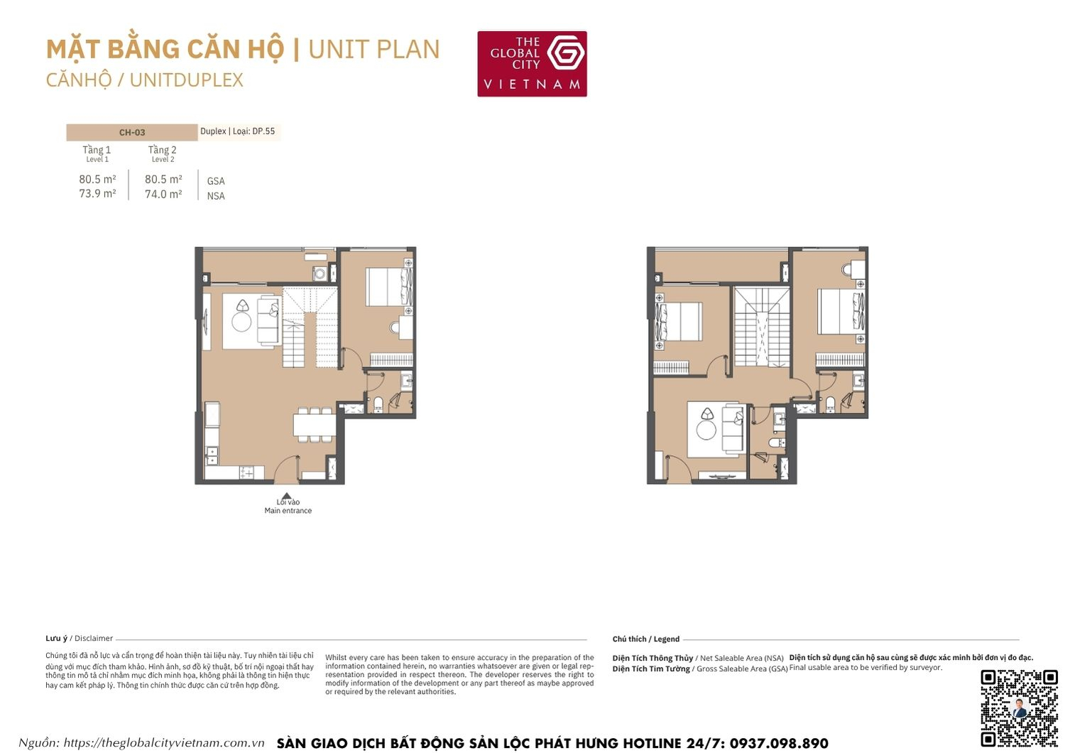 Mặt bằng căn hộ MPP B2 Masteri Park Place - The Global City Quận 2