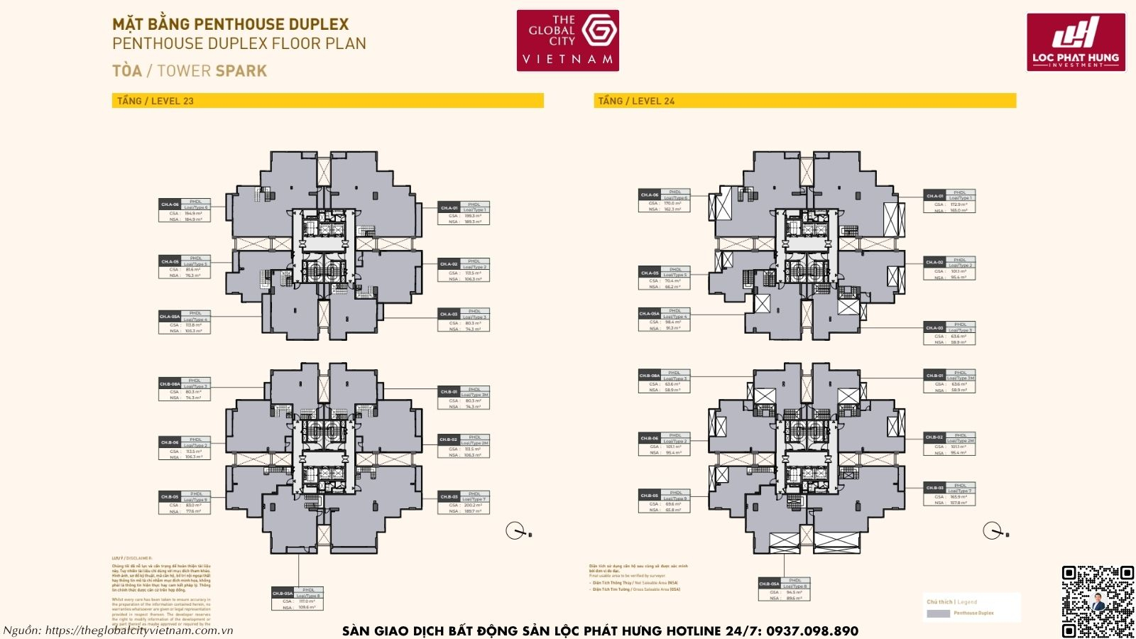 Mặt bằng tầng điển hình tòa Spark Masteri Grand View - The Global City