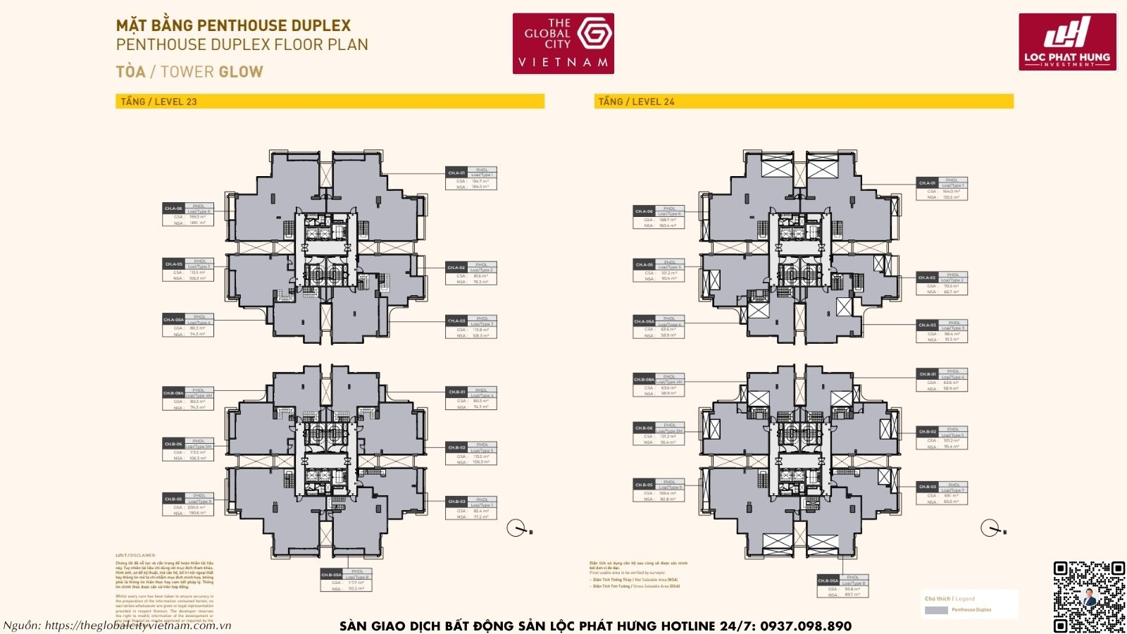 Mặt bằng tầng điển hình tòa Glow Masteri Grand View - The Global City