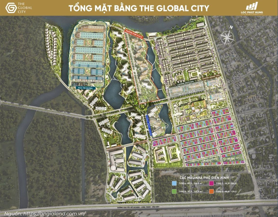 Mặt bằng tổng thể dự án The Global City Quận 2