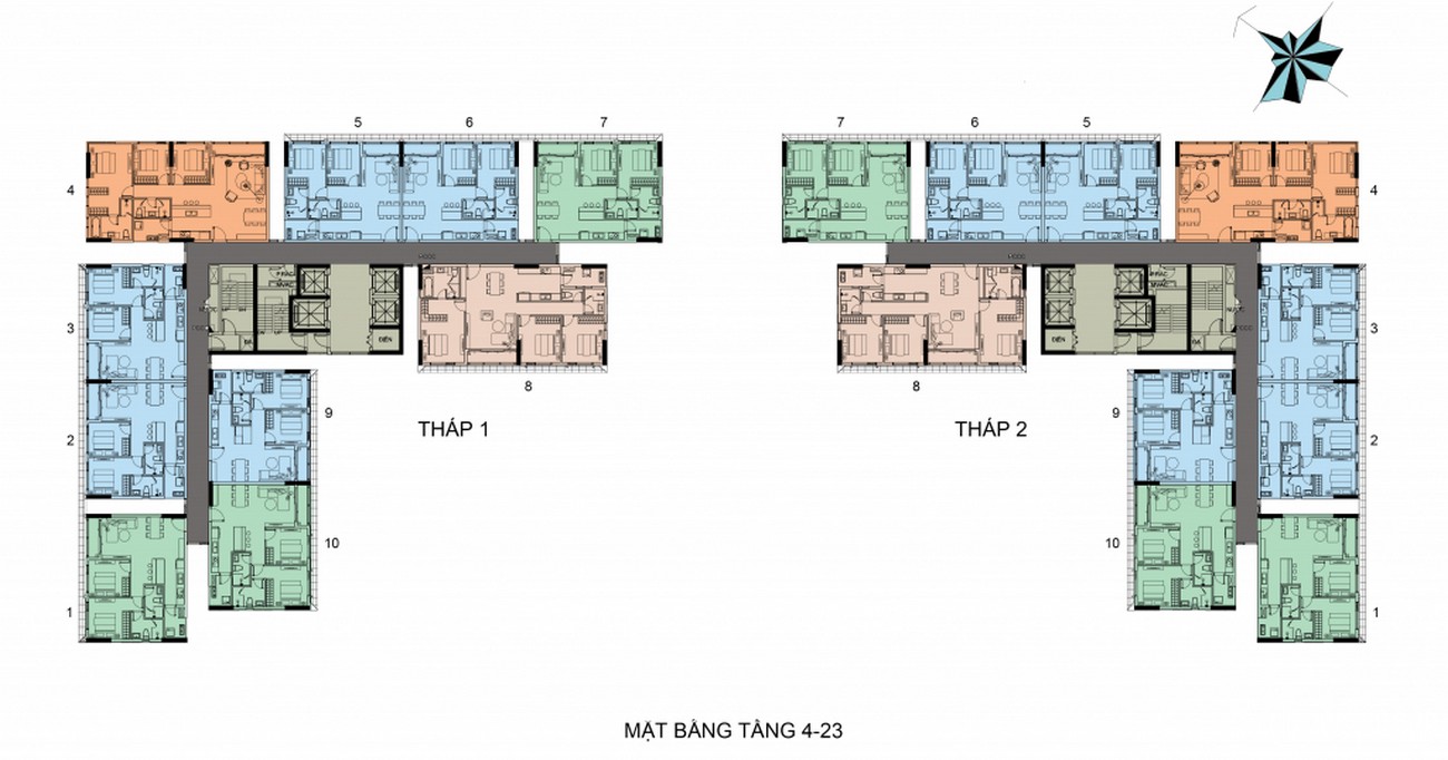 Mặt bằng dự án essensia nam sai gon