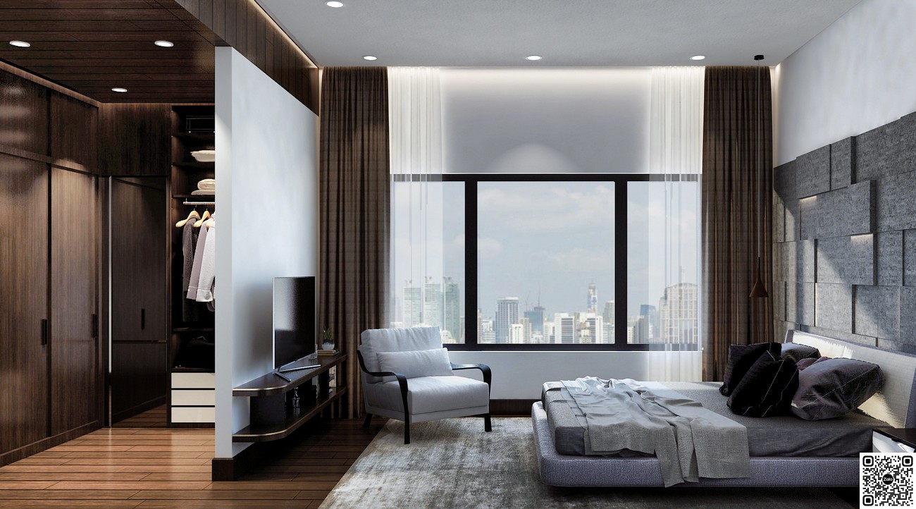 Phòng ngủ nhỏ căn Penthouse dự án Essensia Sky.