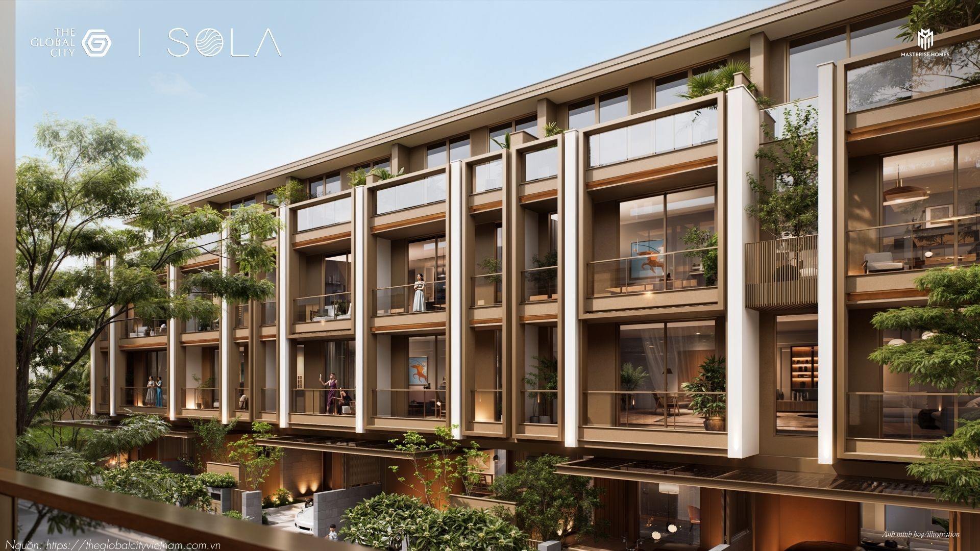 Thiết kế biệt thự liền kề Sola The Global City Quận 2