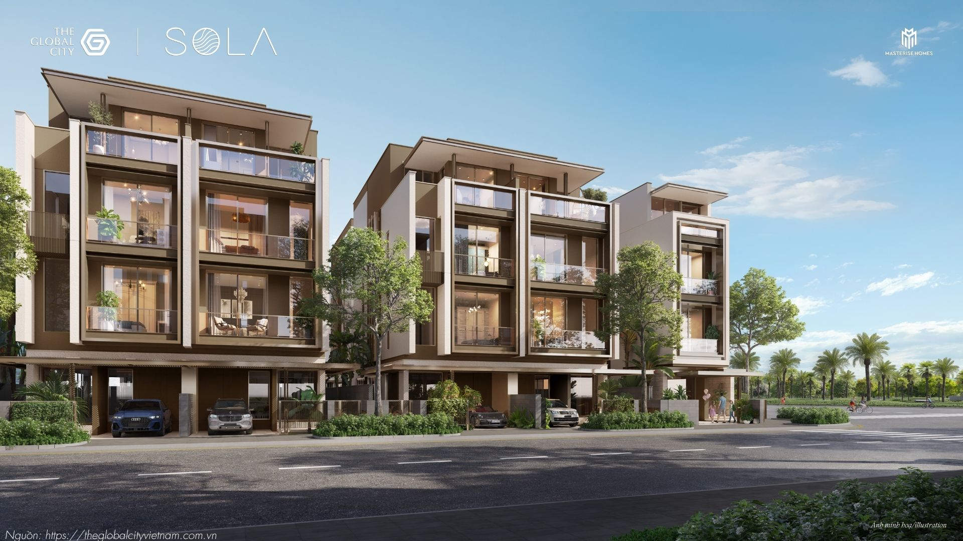 Thiết kế biệt thự song lập Sola The Global City Quận 2