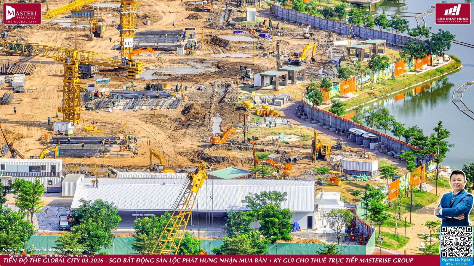 Tiến độ thực tế dự án The Global City ngày 25.03.2026