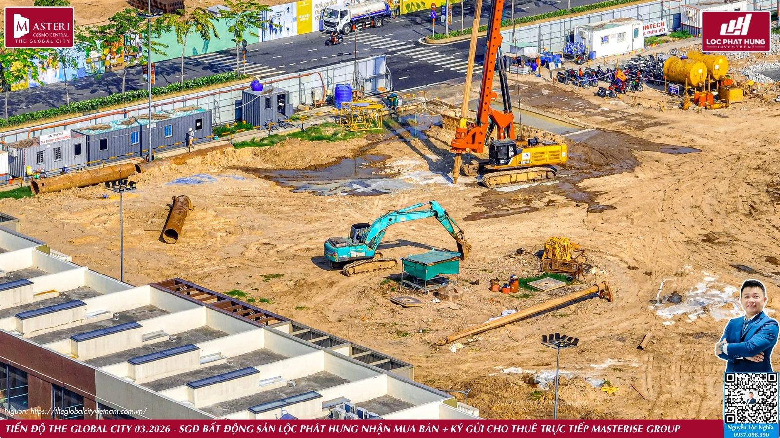 Tiến độ thực tế dự án The Global City ngày 25.03.2026