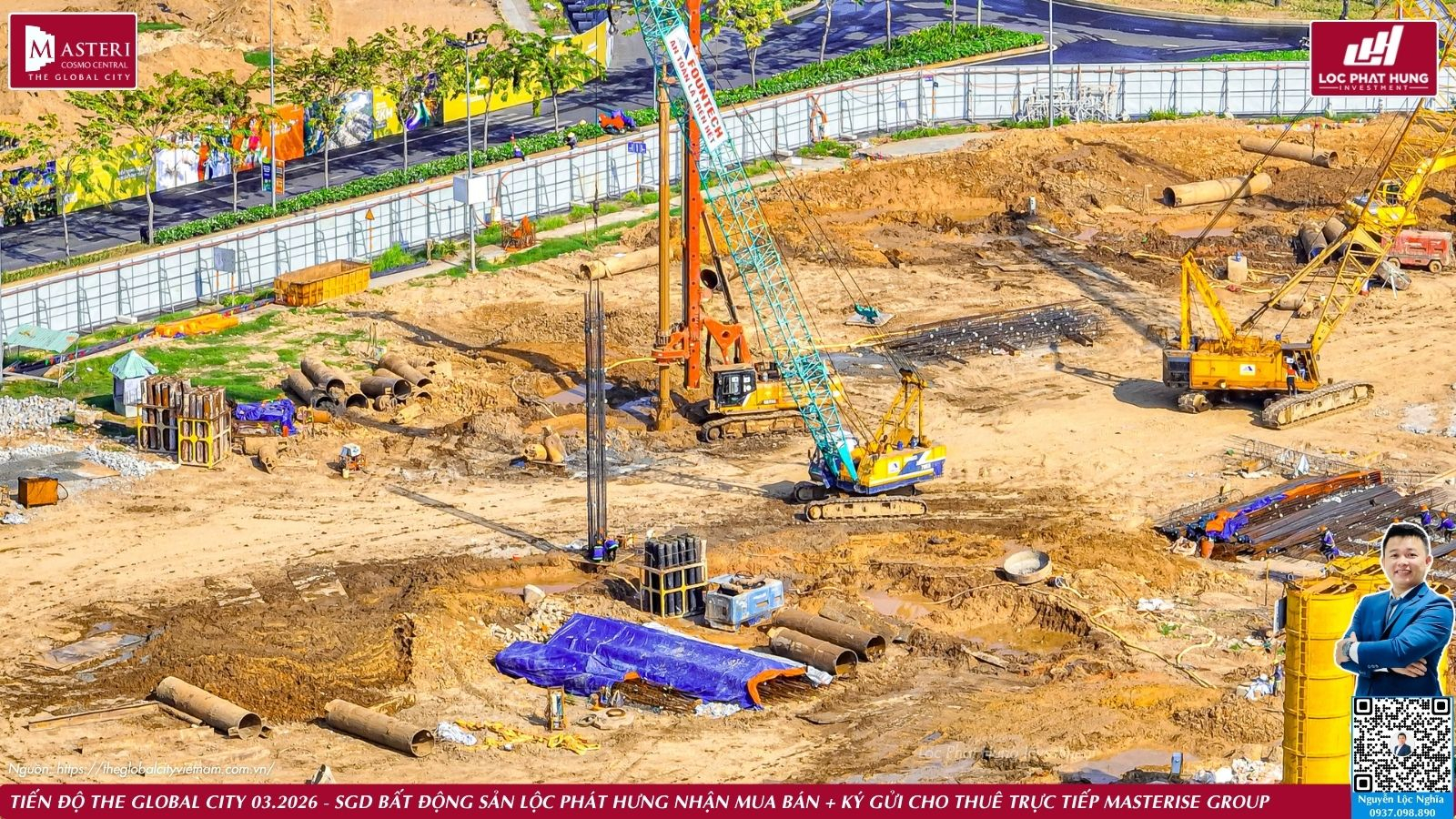 Tiến độ thực tế dự án The Global City ngày 25.03.2026