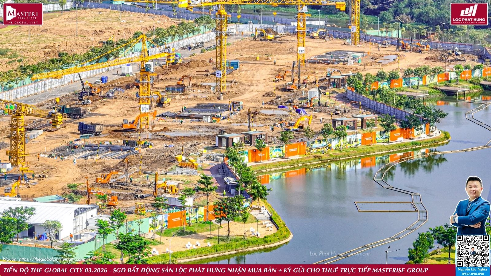 Tiến độ thực tế dự án The Global City ngày 25.03.2026