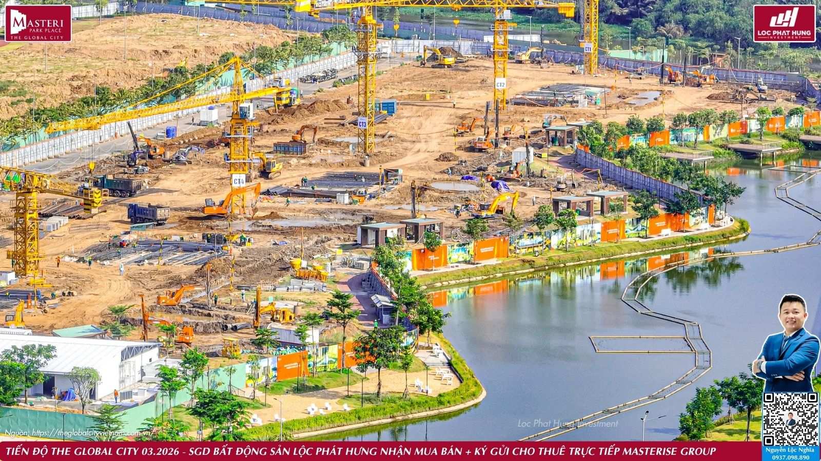 Tiến độ thực tế dự án The Global City ngày 25.03.2026