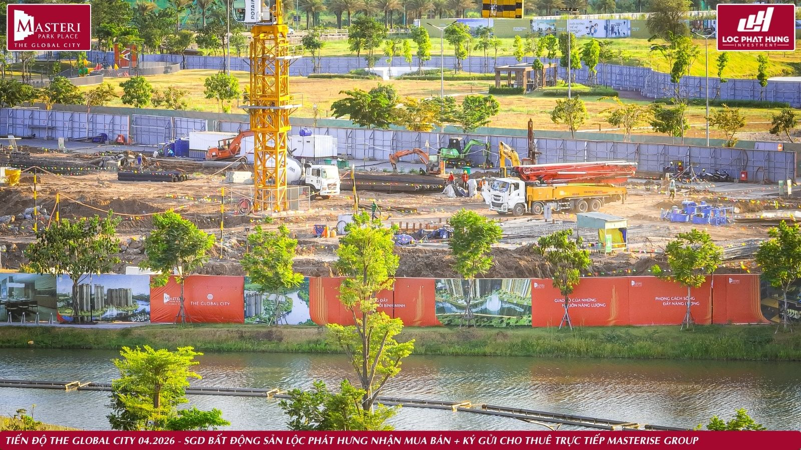 Tiến độ thực tế dự án The Global City ngày 03.04.2026