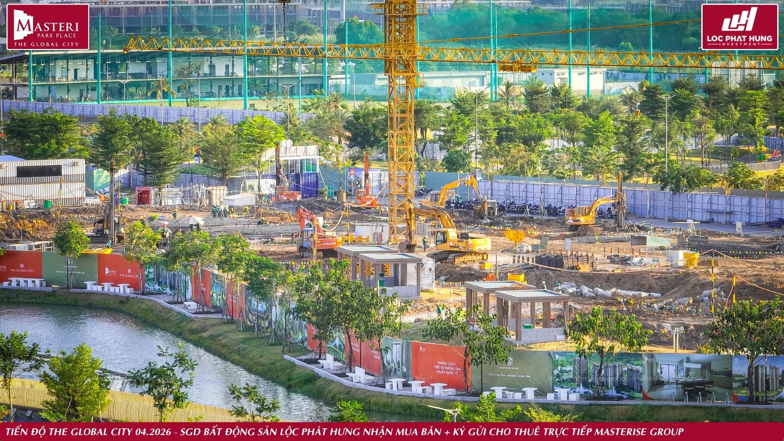 Tiến độ thực tế dự án The Global City ngày 03.04.2026