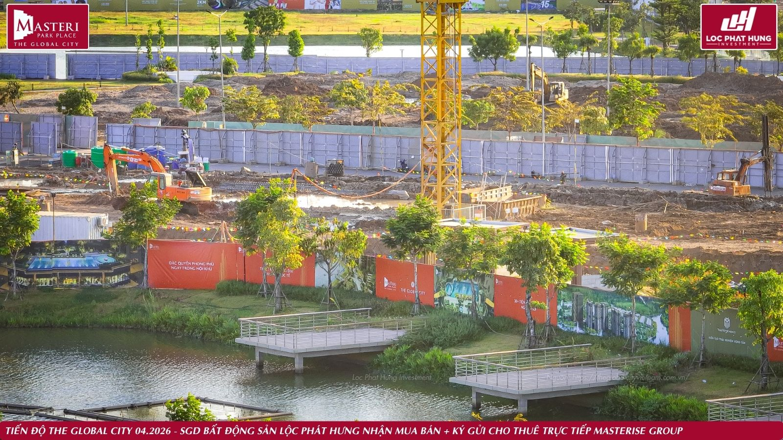 Tiến độ thực tế dự án The Global City ngày 03.04.2026