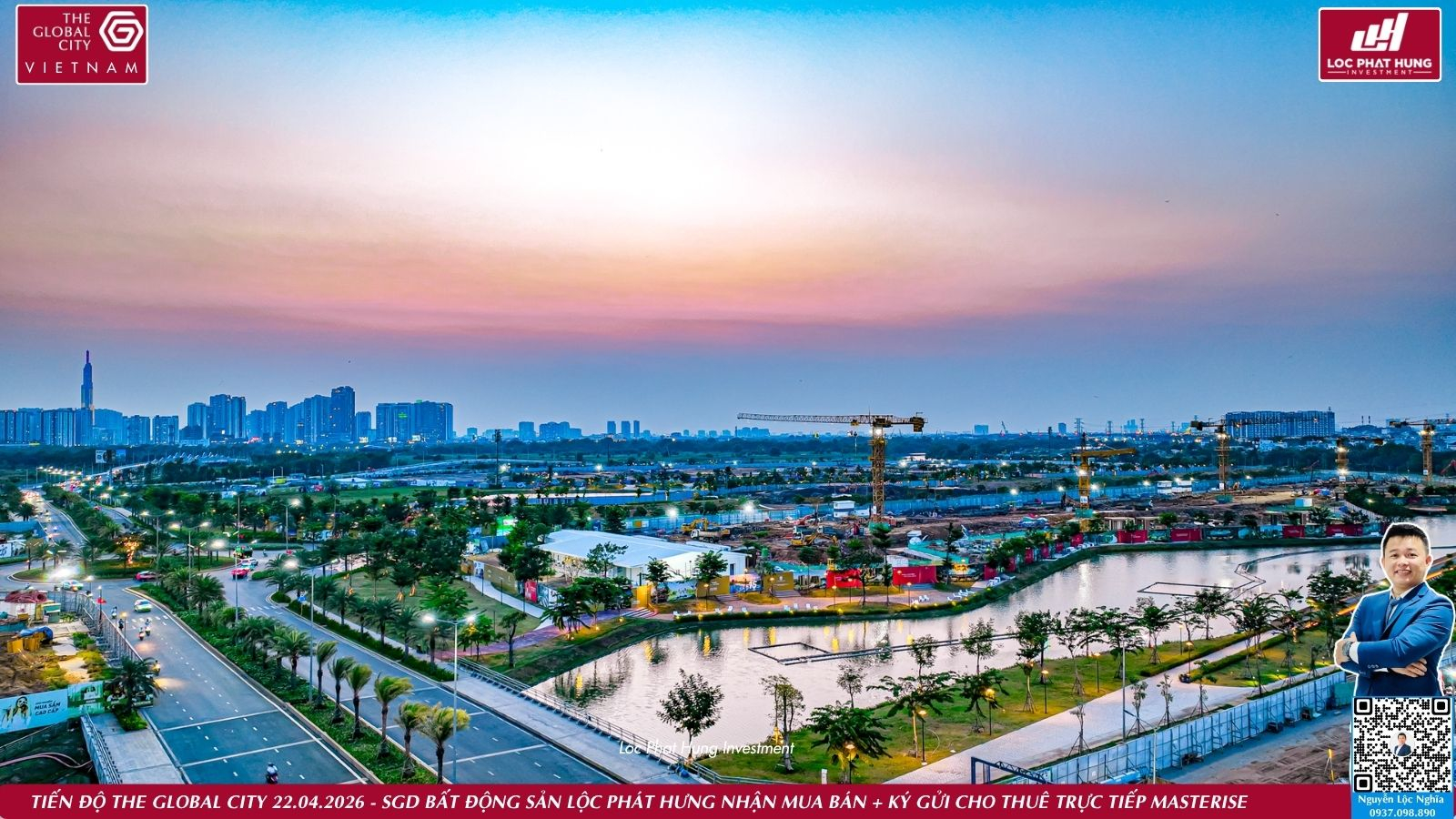 Cập nhật tiến độ thi công thực tế toàn cảnh dự án The Global City Quận 2 ngày 22.04.2026 - Mr. Nghĩa Lộc Phát Hưng.