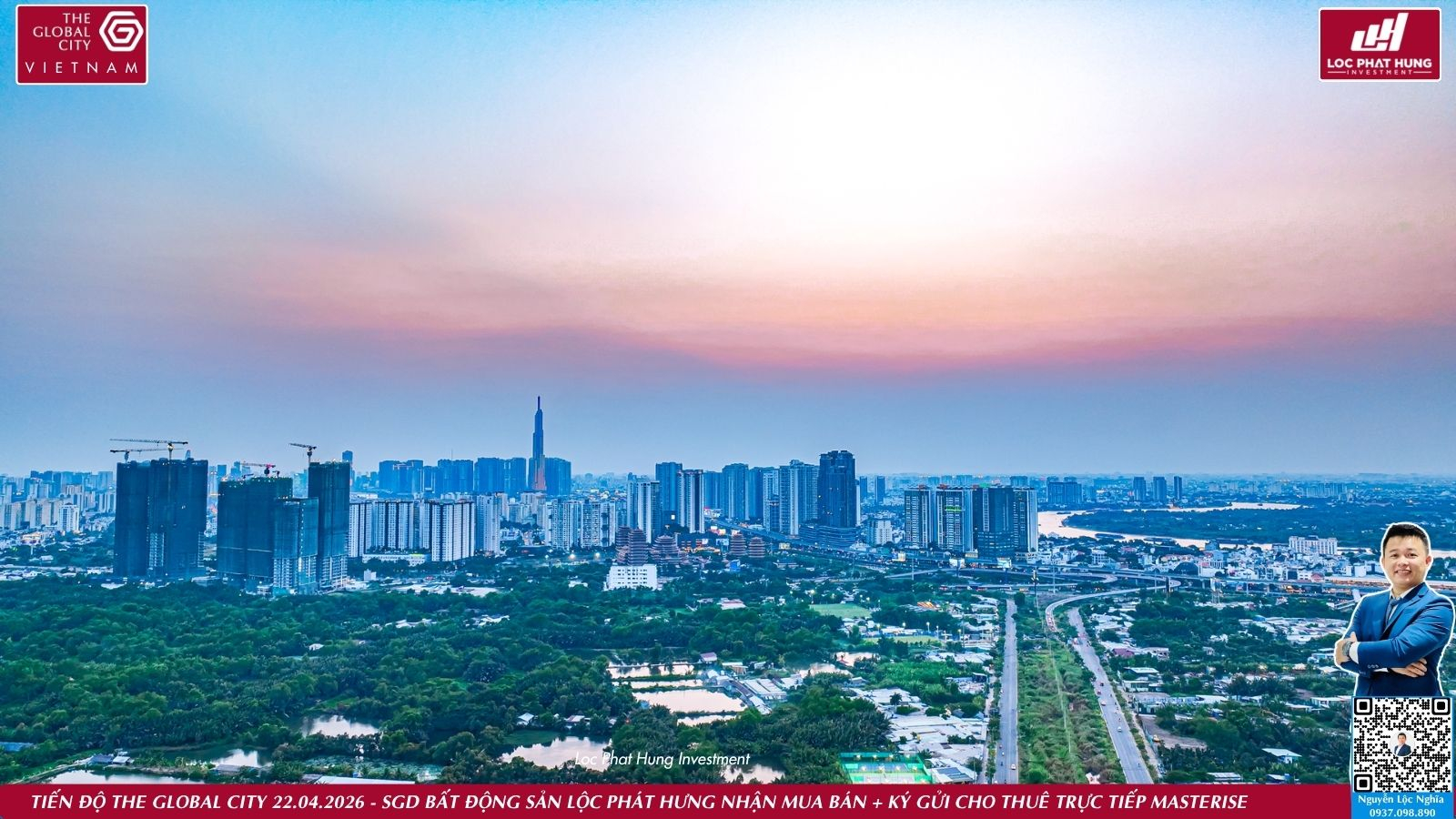 Cập nhật tiến độ thi công thực tế toàn cảnh dự án The Global City Quận 2 ngày 22.04.2026 - Mr. Nghĩa Lộc Phát Hưng.