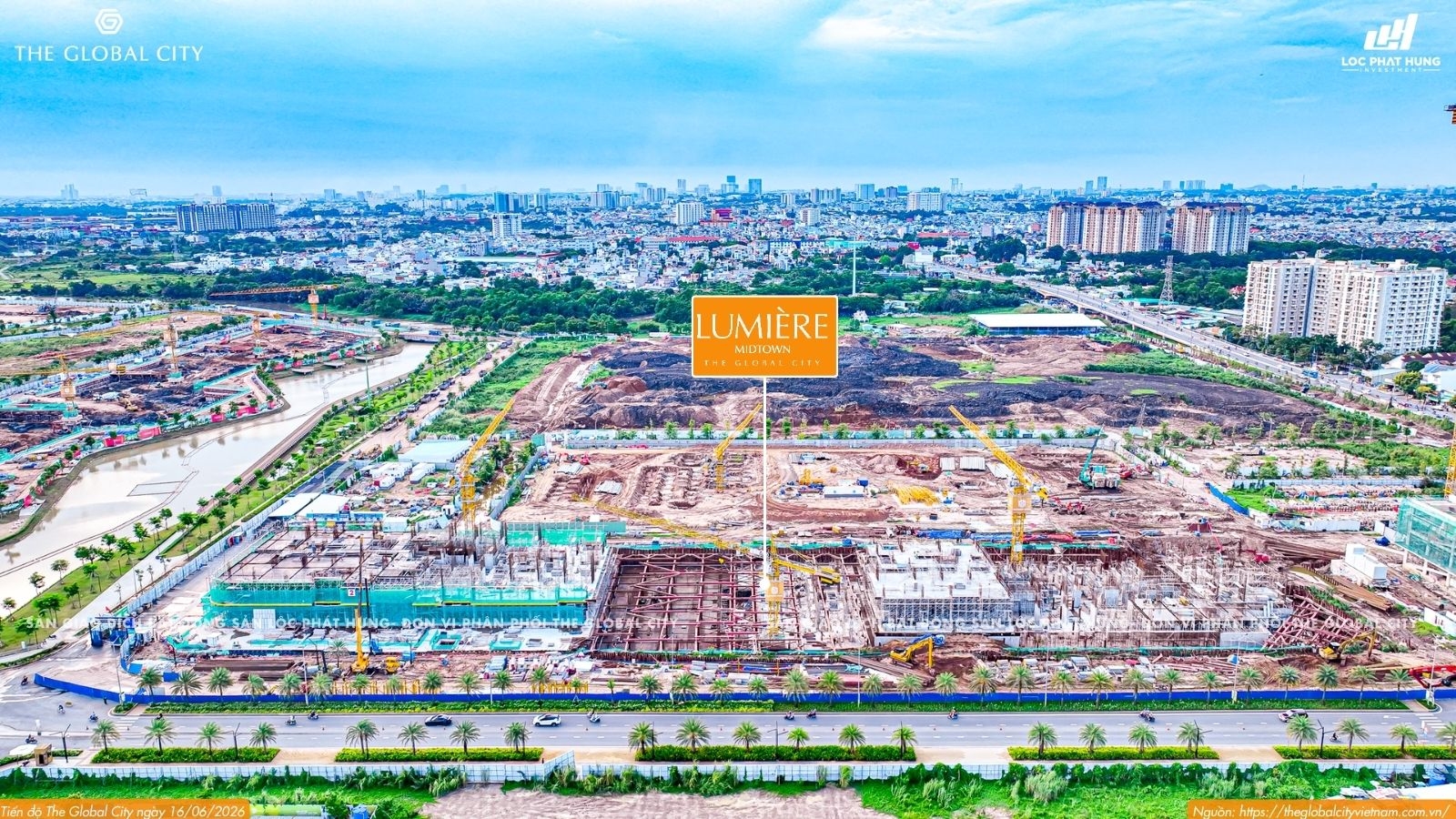 Tiến độ Lumière Midtown ngày 16.06.2026 đại đô thị The Global City
