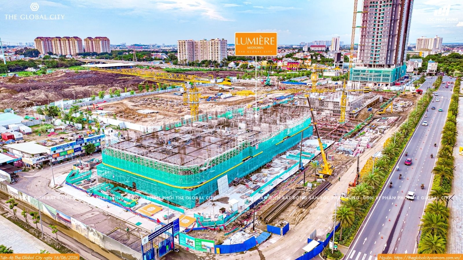 Tiến độ Lumière Midtown ngày 16.06.2026 đại đô thị The Global City