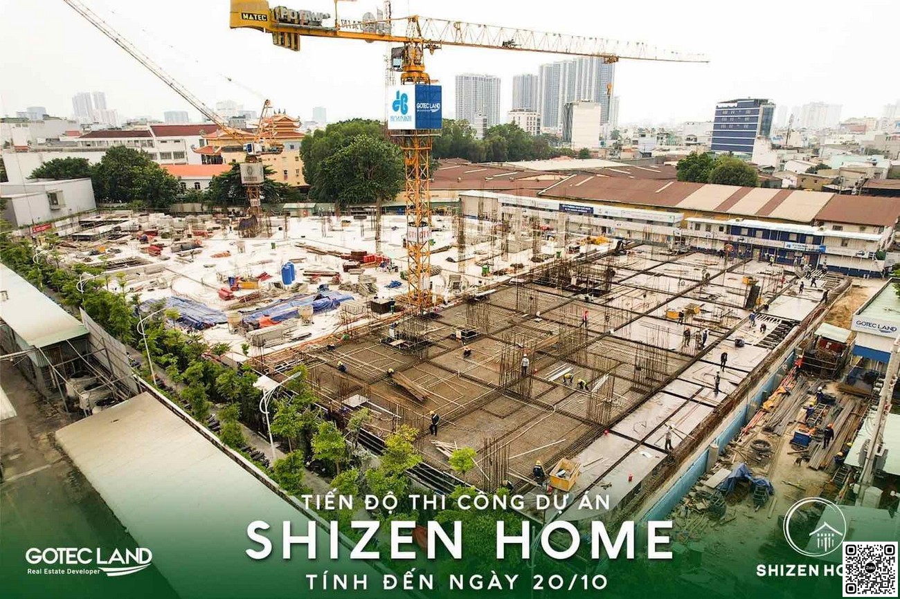 Tiến độ xây dựng mới nhất tháng 10/2022 dự án Shizen Homes Quận 7