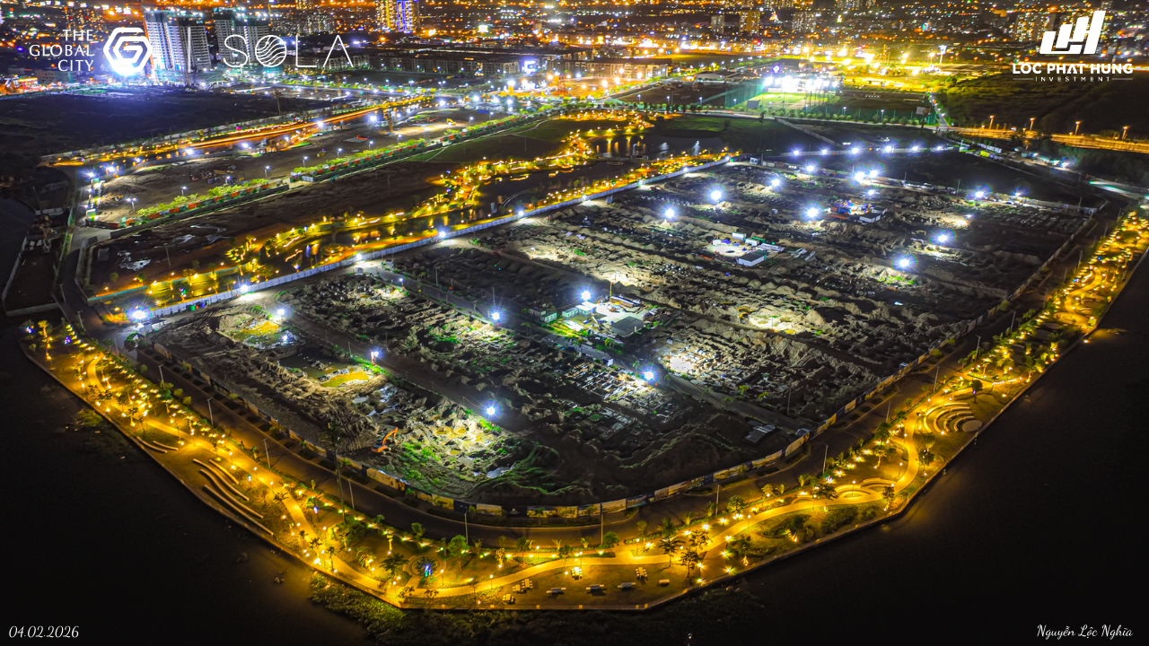 Tiến độ thi công biệt thự Sola The Global City Quận 2