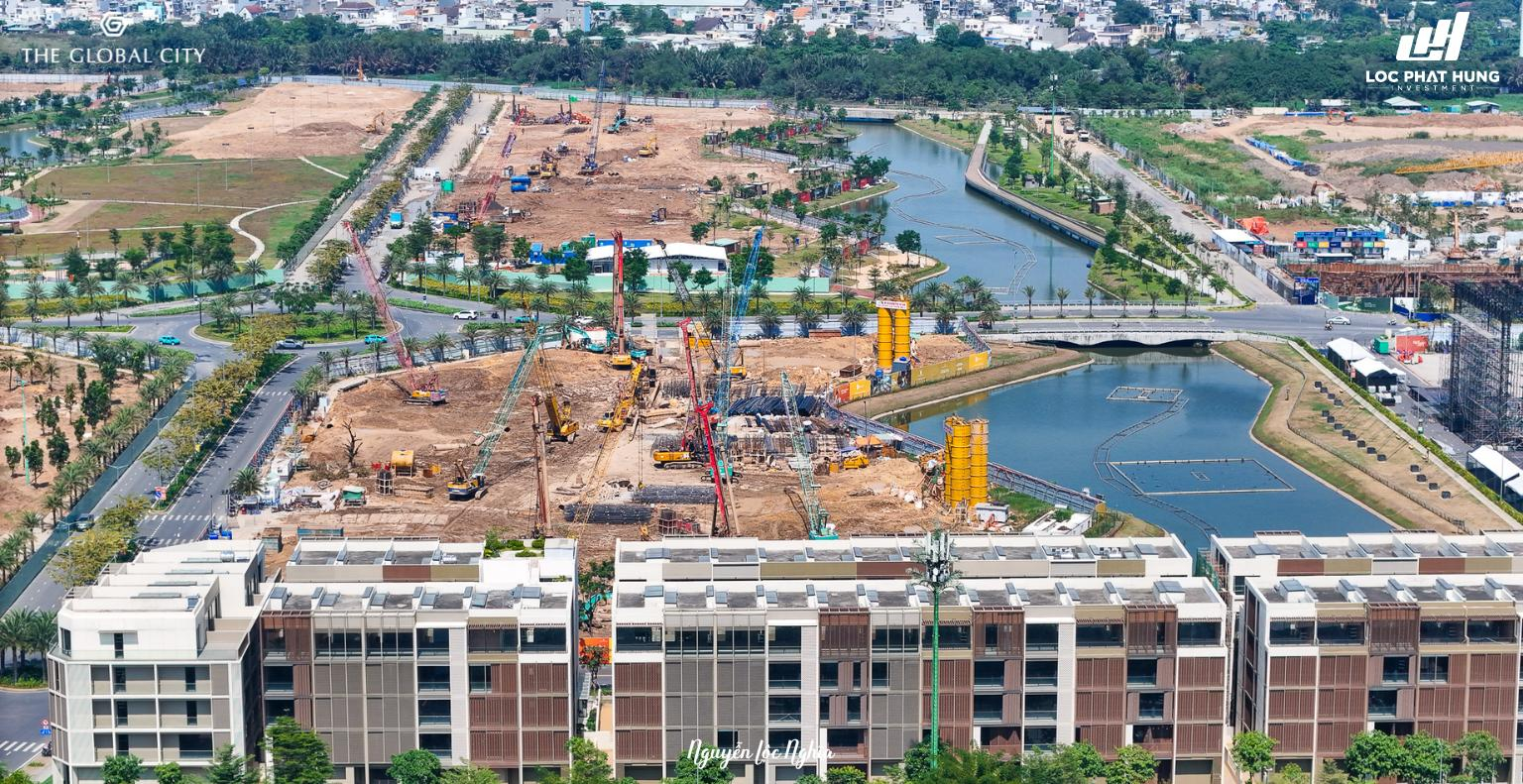 Hình ảnh thực tế công trường The Global City ngày 21/01/2026.