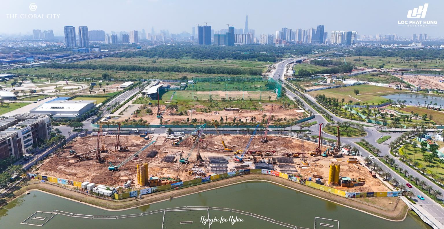 Hình ảnh thực tế công trường The Global City ngày 21/01/2026.