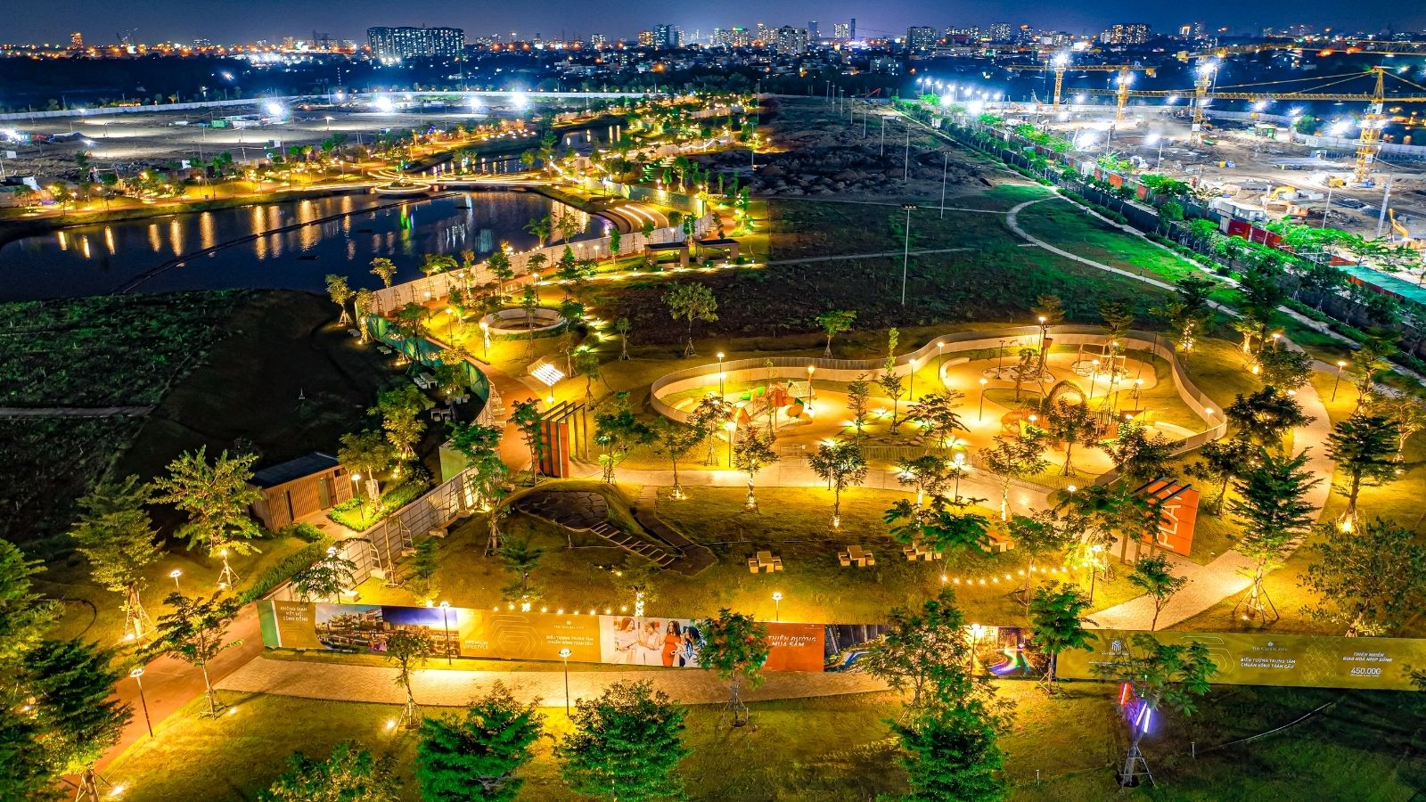 Tiến độ thực tế về đêm dự án The Global City Quận 2