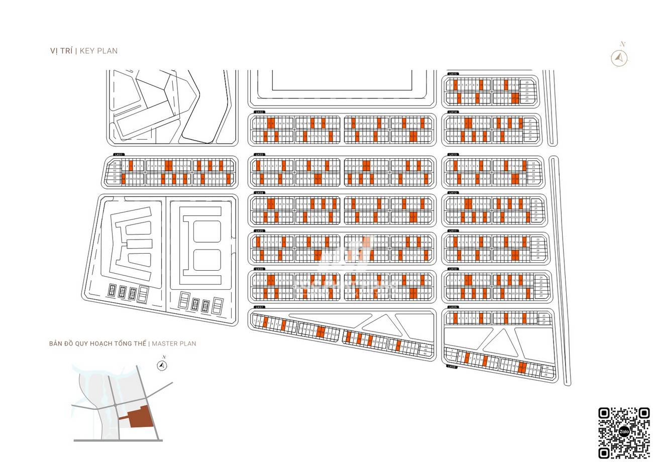 Bảng đồ quy hoạch tổng thể nhà phố 1D