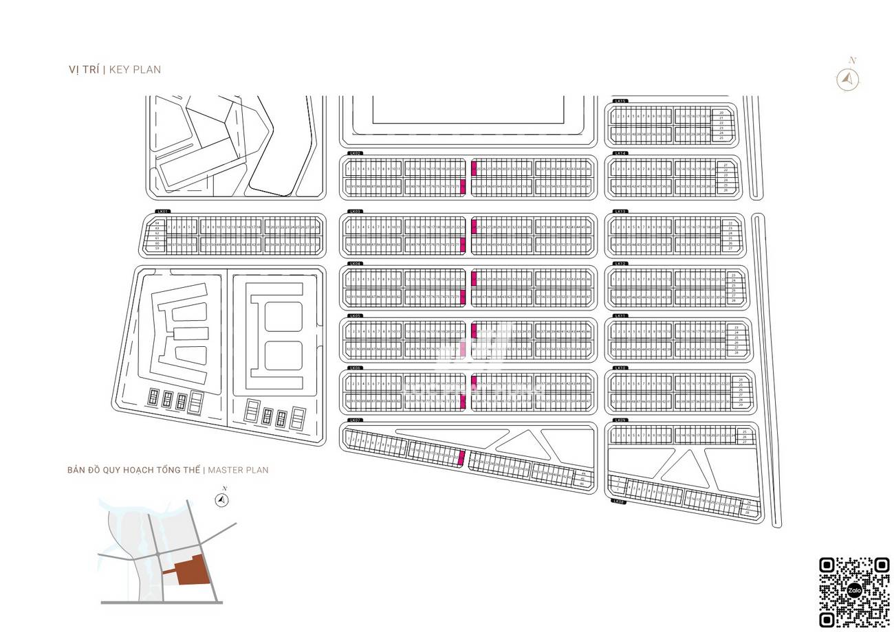 Bảng đồ quy hoạch tổng thể loại căn nhà phố 4A