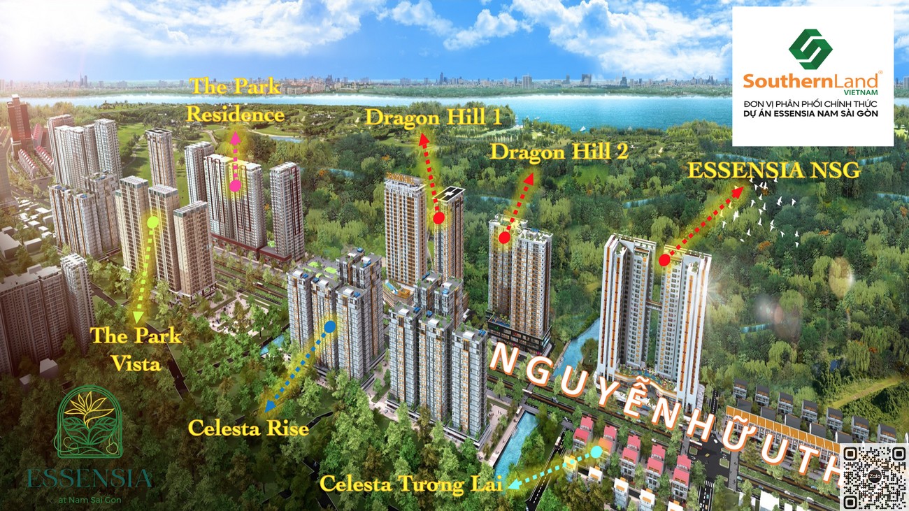 Sơ đồ vị trí căn hộ chung cư cao cấp Essensia Nam Sài Gòn