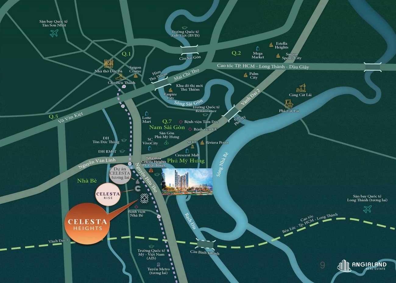 Vị trí chính xác dự án ESSENSIA Nam Sai Gon (Dragon Hill 3) Nhà Bè.