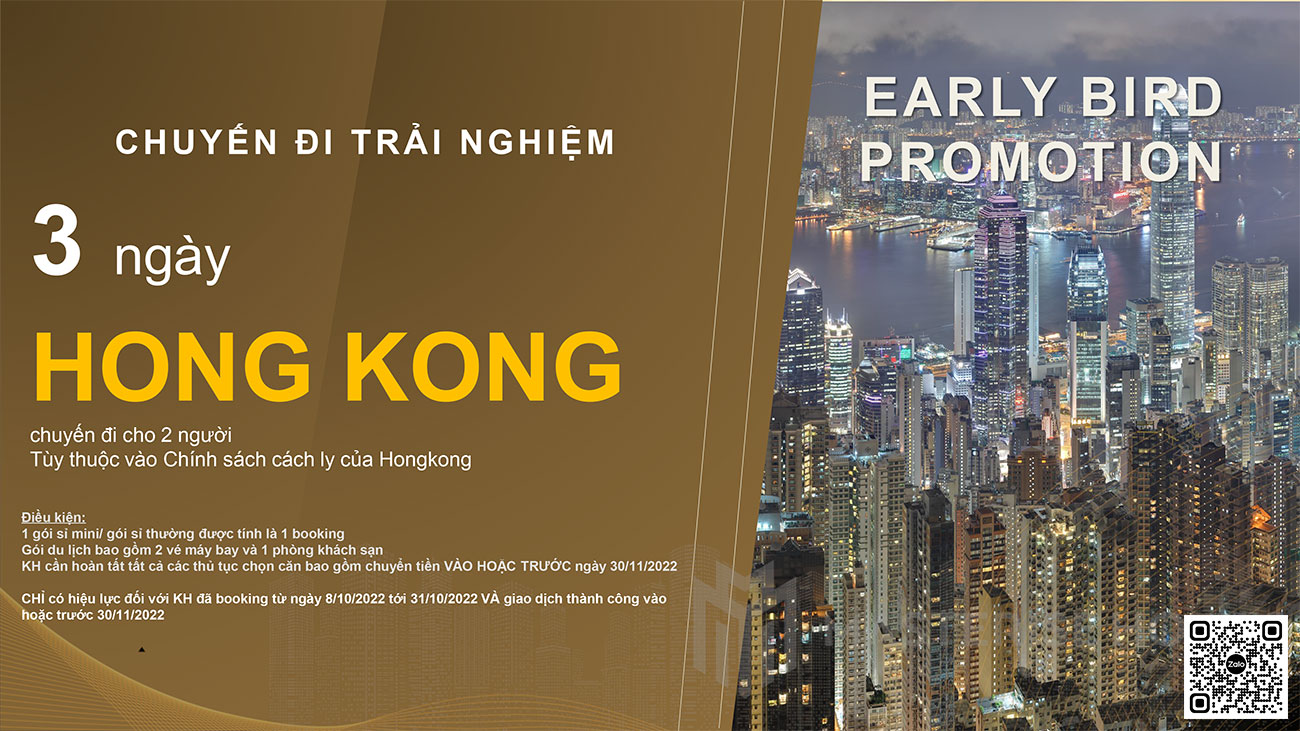 Voucher chuyến đi trải nghiệm tại Hong Kong dành cho khách hàng sở hữu căn hộ The Global City.