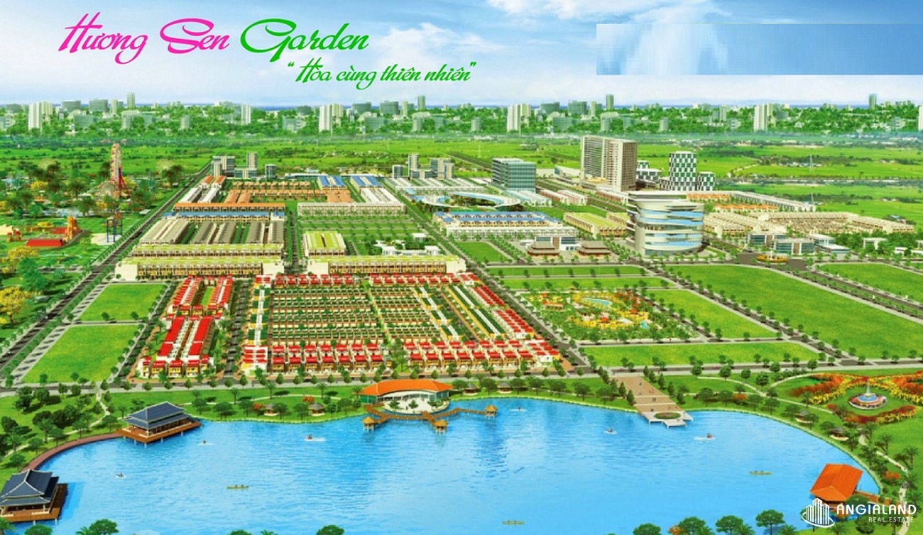Phối cảnh tổng thể dự án Hương Sen Garden Đức Hòa