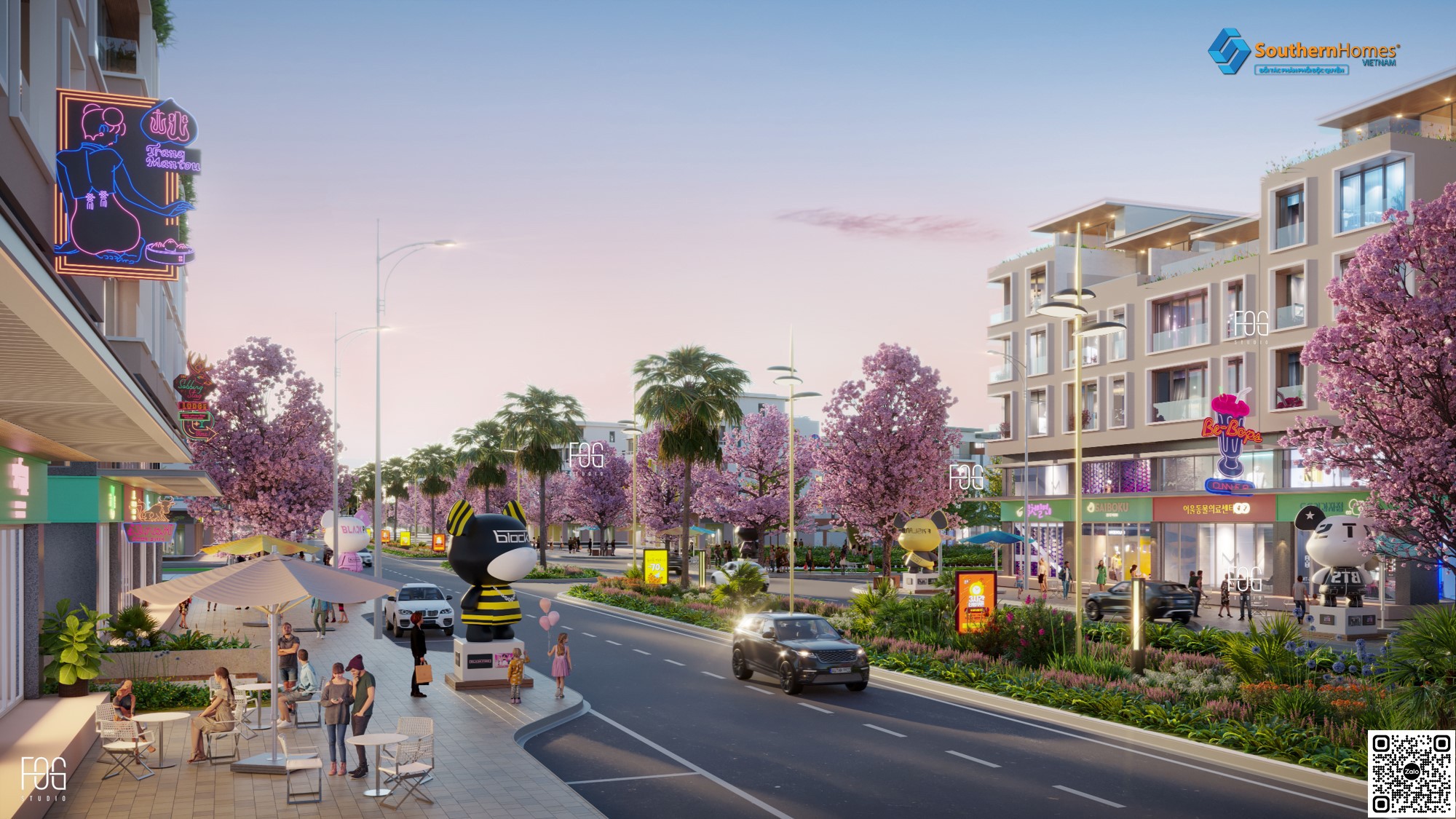 Tiện ích dự án nhà phố thương mại The Koradise Meyhomes Phú Quốc Trần Hưng Đạo chủ đầu tư Tân Á Đại Thành