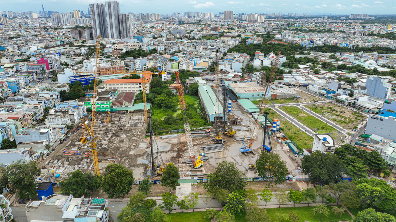 Tiến độ xây dựng mới nhất dự án The Privia Khang Điền Bình Tân.