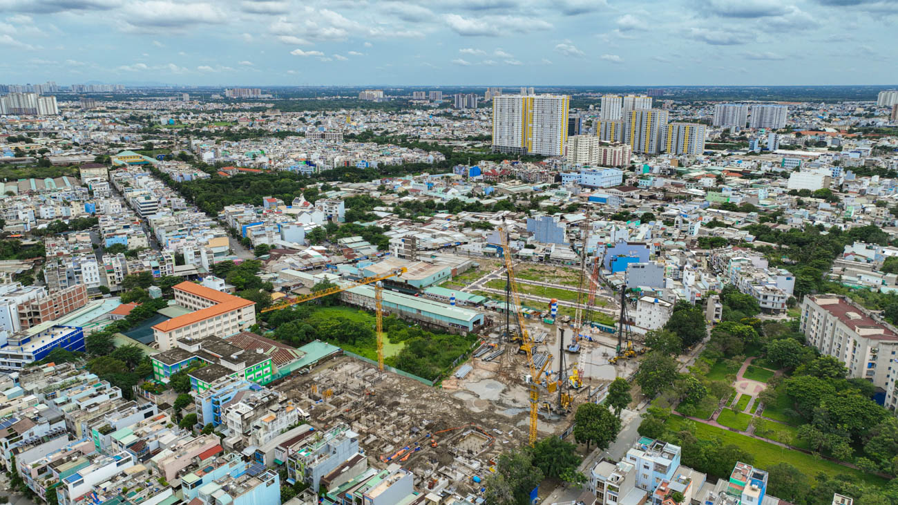 Tiến độ xây dựng mới nhất dự án The Privia Khang Điền Bình Tân.