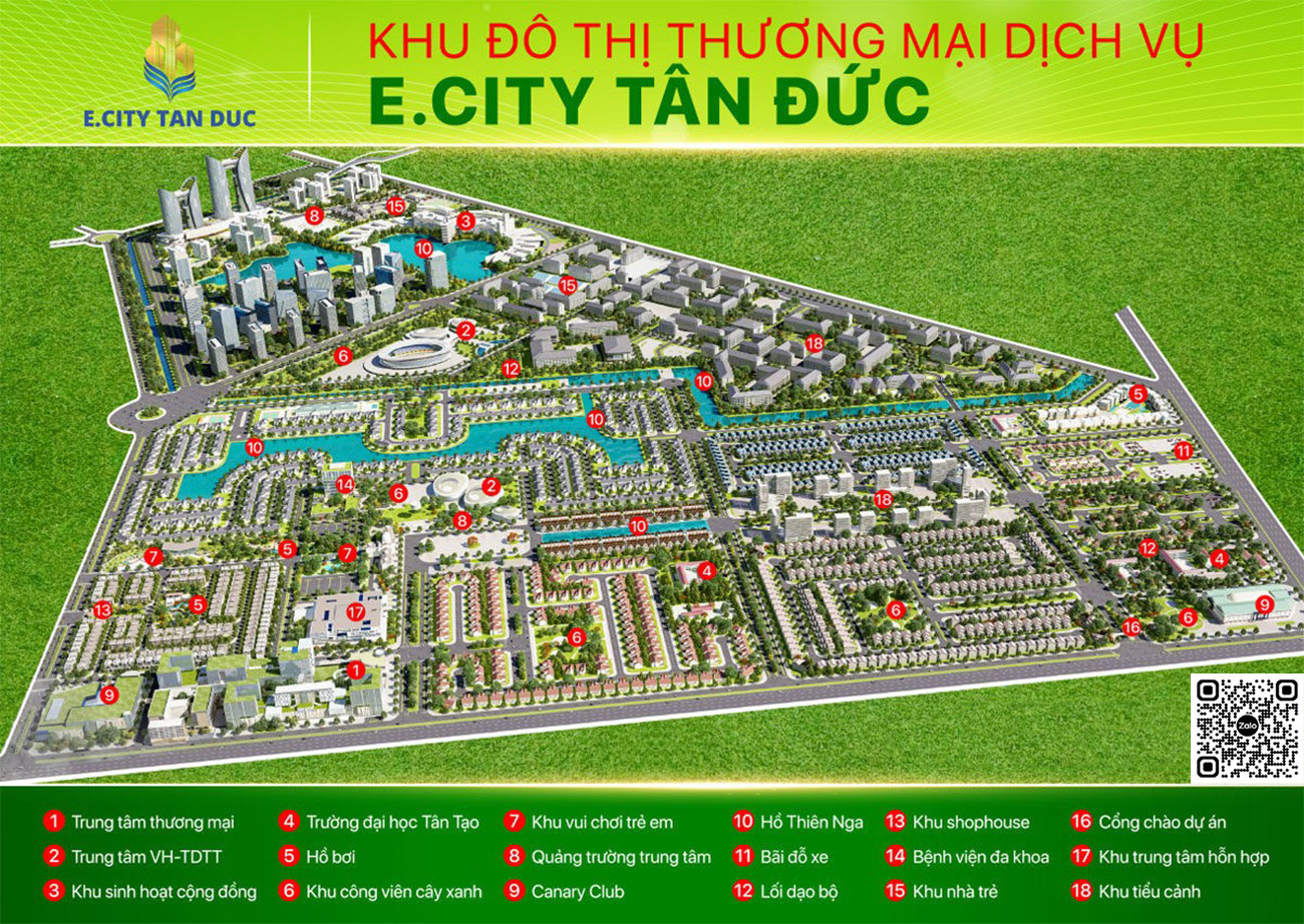 Tiện ích nội khu dự án E.City Tân Đức Long An