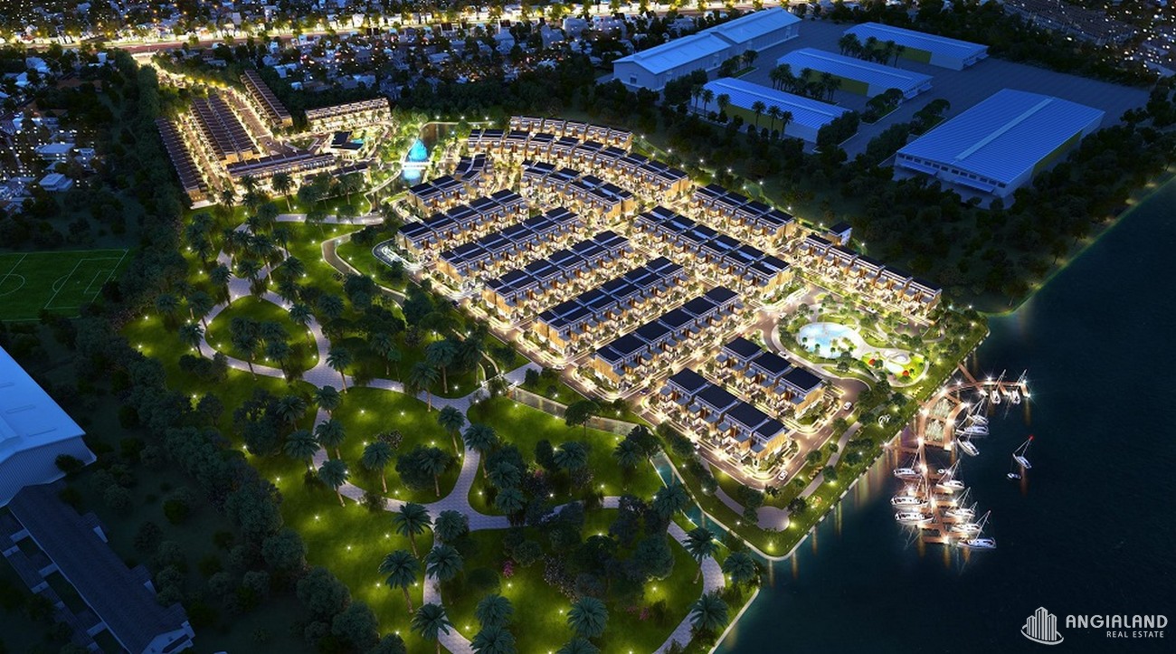 Cảnh đêm tại Trần Anh Riverside Bến Lức Long An