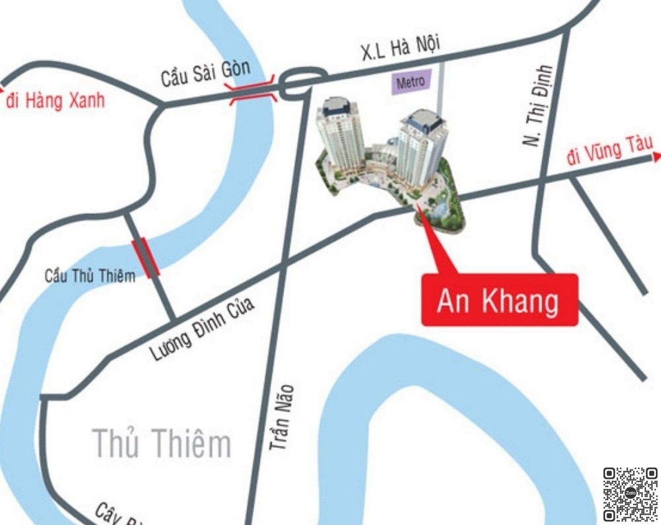 Vị trí địa chỉ dự án Cao Ốc An Khang Quận 2