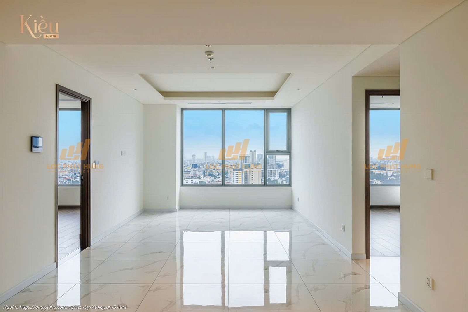 Ảnh thực tế căn hộ 23-04 diện tích 90m2 (2 phòng ngủ) tại dự án Kiều By Kita Quận 5.