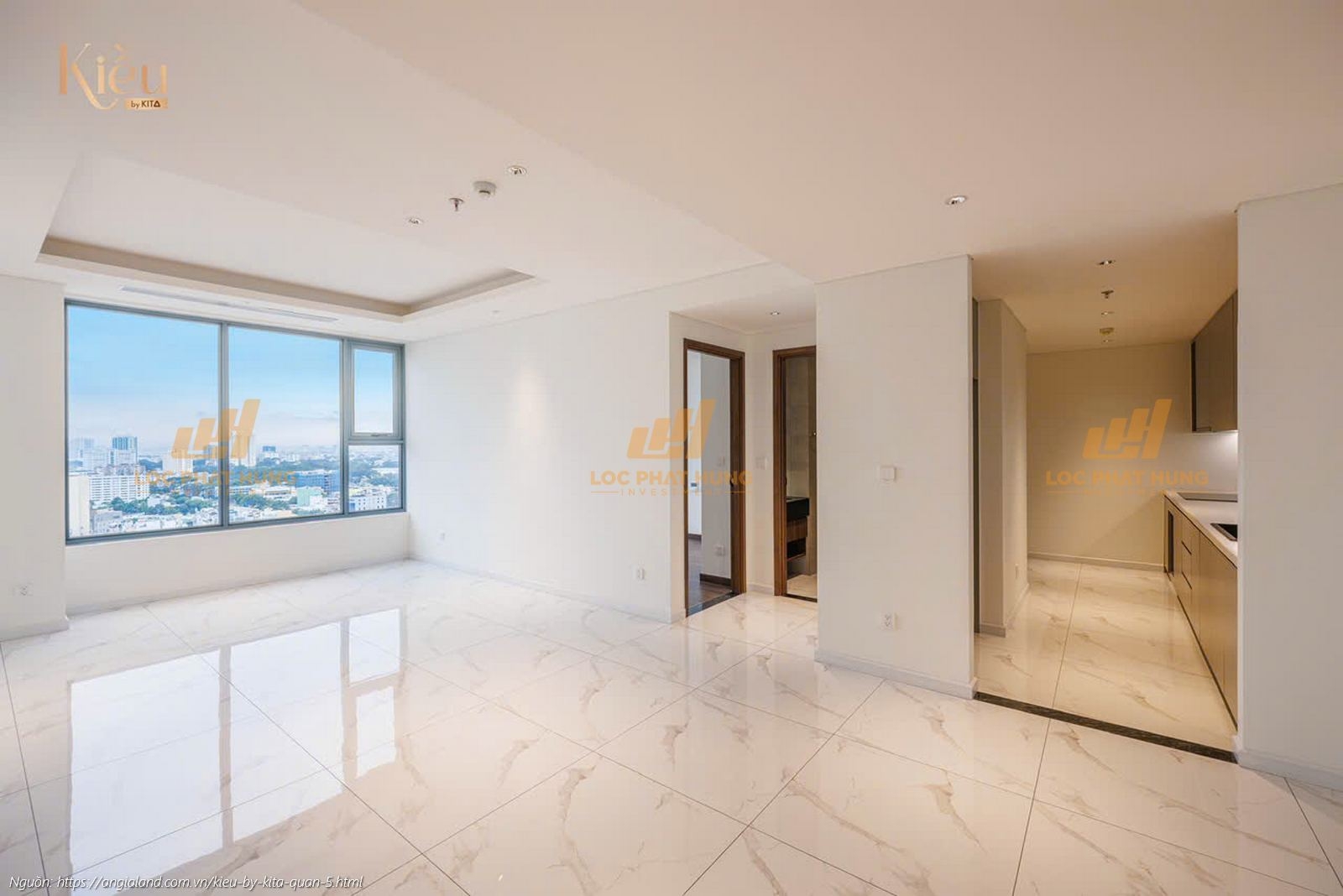 Ảnh thực tế căn hộ 23-04 diện tích 90m2 (2 phòng ngủ) tại dự án Kiều By Kita Quận 5.