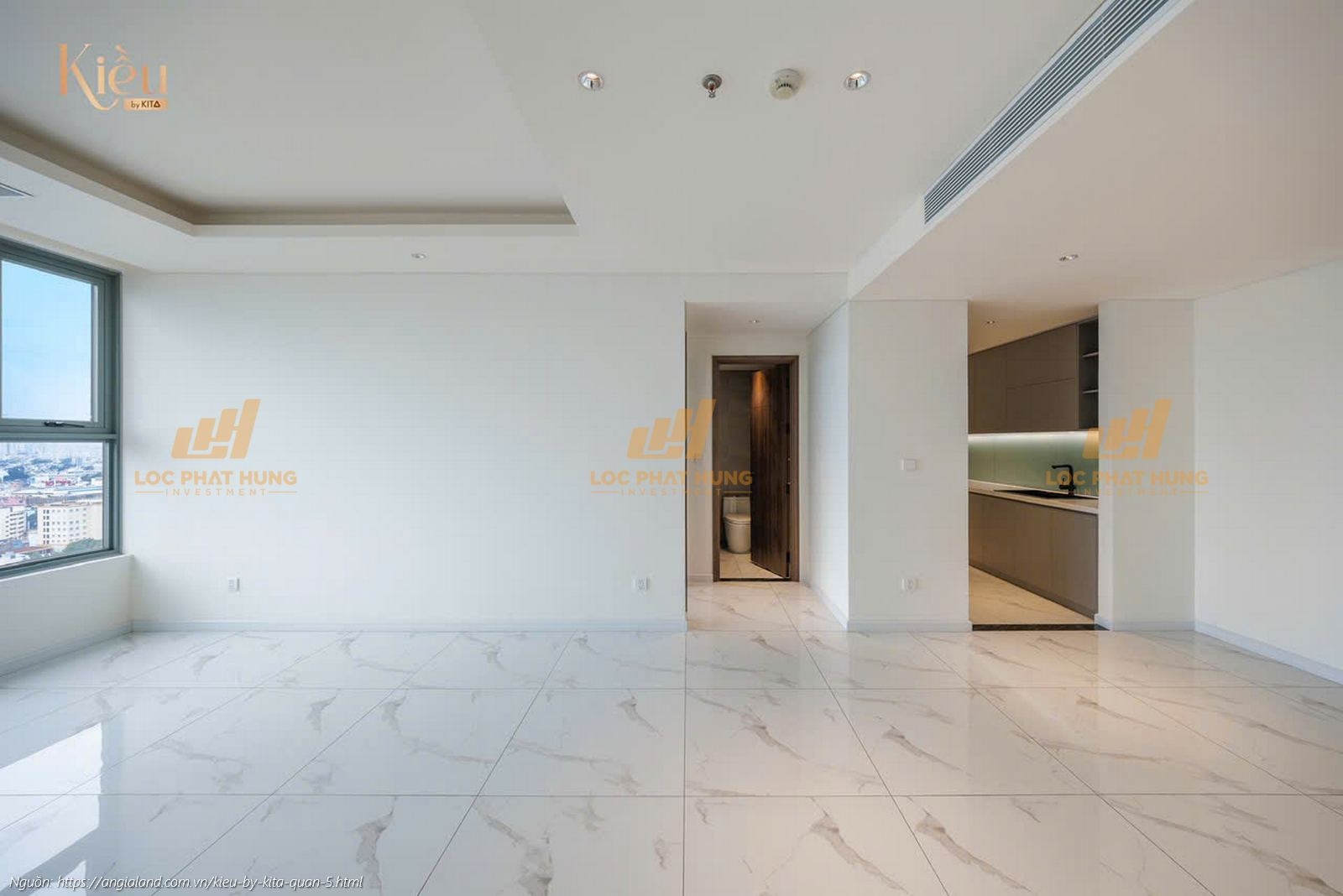 Ảnh thực tế căn hộ 23-04 diện tích 90m2 (2 phòng ngủ) tại dự án Kiều By Kita Quận 5.