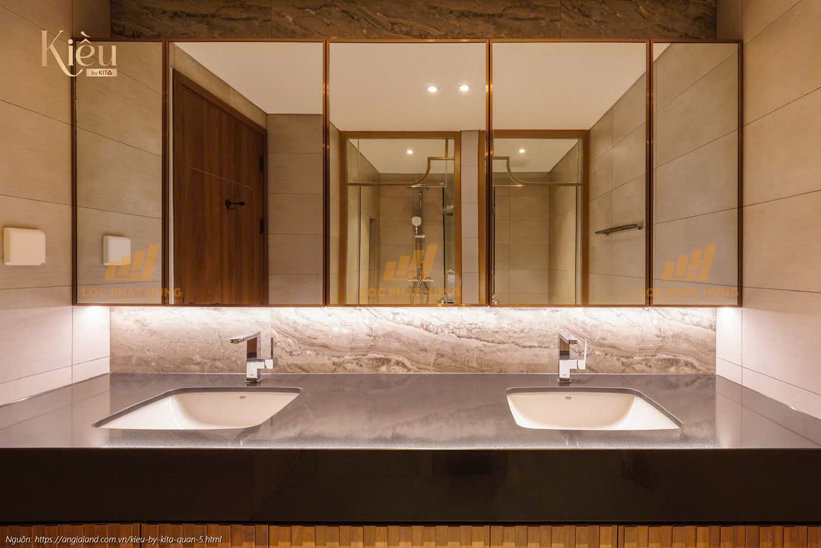 Ảnh thực tế căn hộ 23-05 diện tích 90m2 (2 phòng ngủ) tại dự án Kiều By Kita, trung tâm Quận 5.