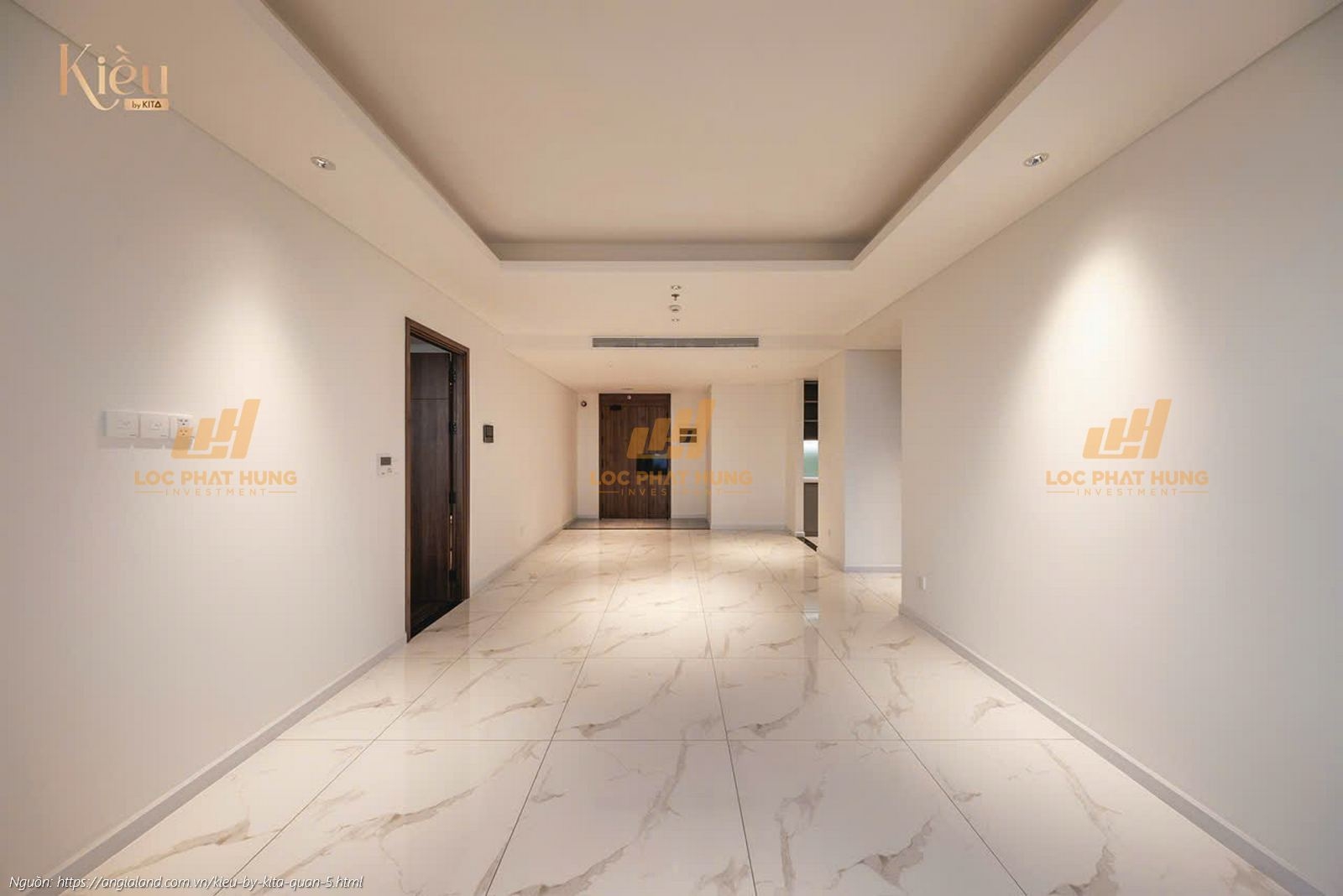 Ảnh thực tế căn hộ 23-05 diện tích 90m2 (2 phòng ngủ) tại dự án Kiều By Kita, trung tâm Quận 5.