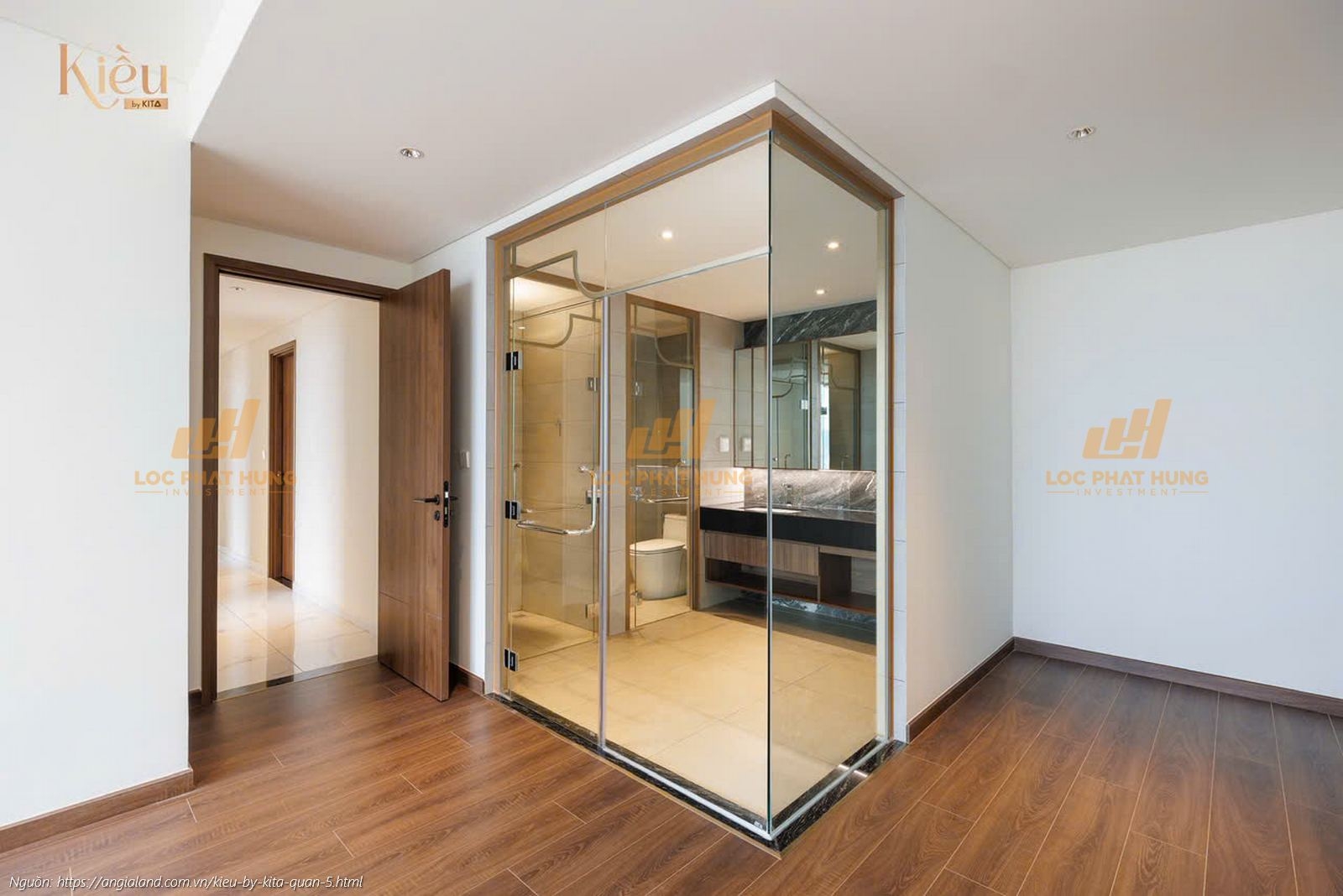 Ảnh thực tế căn hộ 23-05 diện tích 90m2 (2 phòng ngủ) tại dự án Kiều By Kita, trung tâm Quận 5.