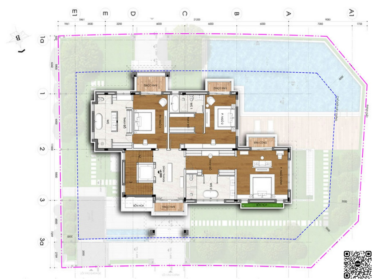 Thiết kế tầng 2 villa 23-L3f.