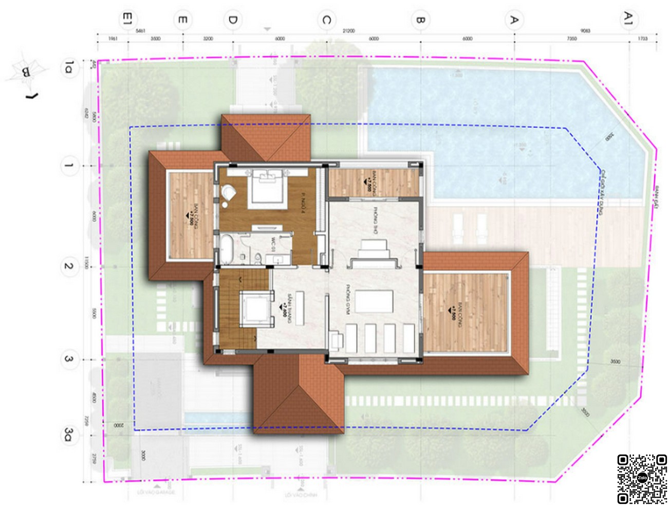 Thiết kế tầng 3 villa 23-L3f.