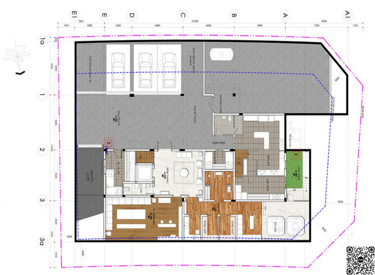 Thiết kế tầng hầm villa 23-L3f.