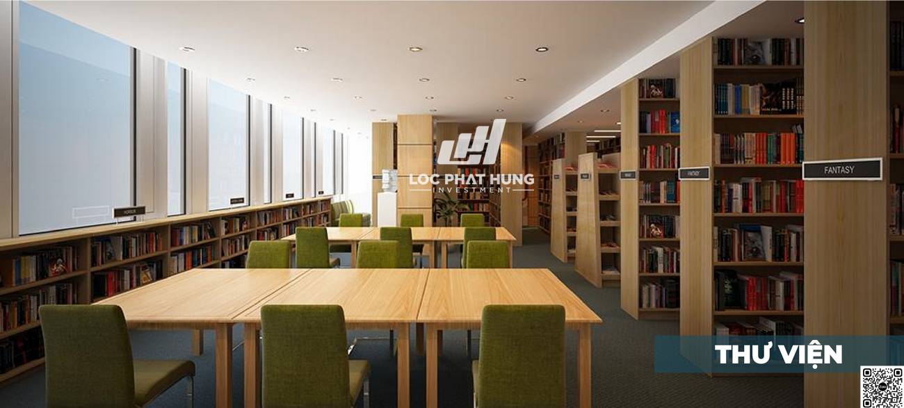 Thư viện rộng rãi và yên tĩnh dự án The Maison