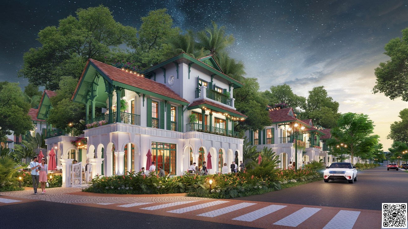 Căn góc mẫu nhà phố tại dự án Sunneva Island Đà Nẵng.